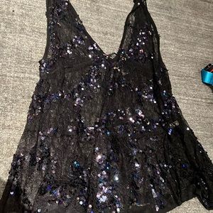 Iridescent Free People Slip Dress Sz M